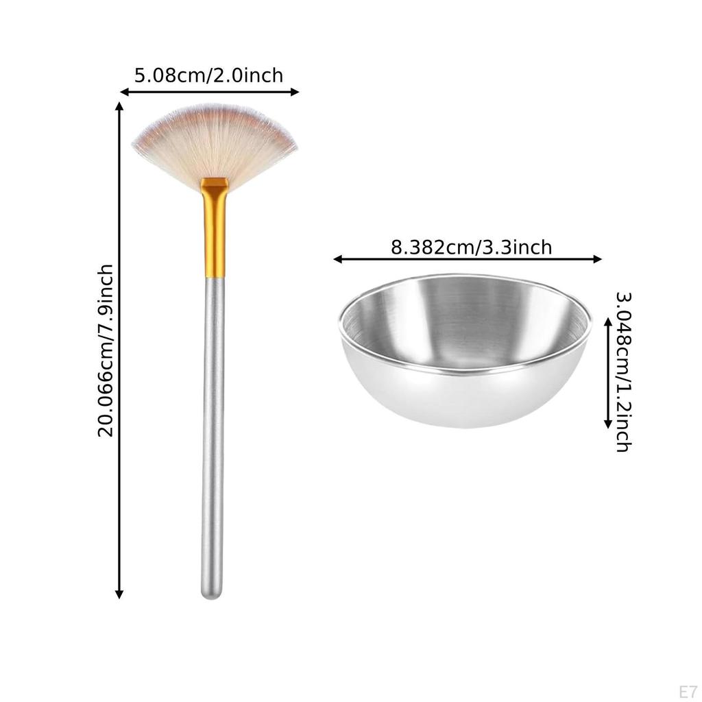 Sada 4 kusů mísicích misek na obličej, DIY nástroje, víceúčelové nerezové misky na obličej pro make-up