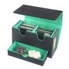 PU Leather Trading Card Deck Box Board Game Card Carrying Organizers Scratch Resistant Card Storage Case with Drawer