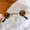Kleine Runde Sonnenbrille Ultra Metallrahmen Hip Hop Punk Sonnenbrille Mini Bonbonfarbene Sonnenbrille Ins Modische Shades für Damen Herren