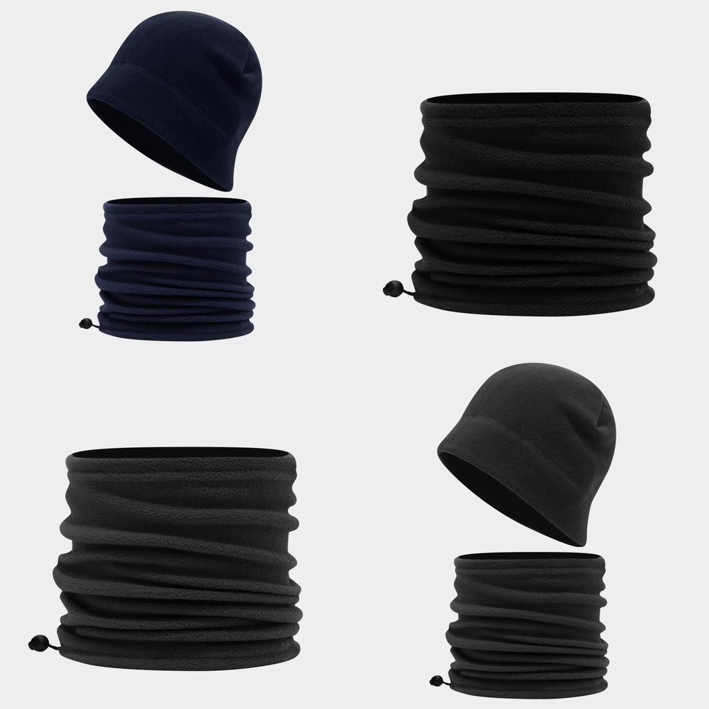 Fleece Winter Ski Mütze und Schal Set mit Winddichtem Stoff für Damen und Herren