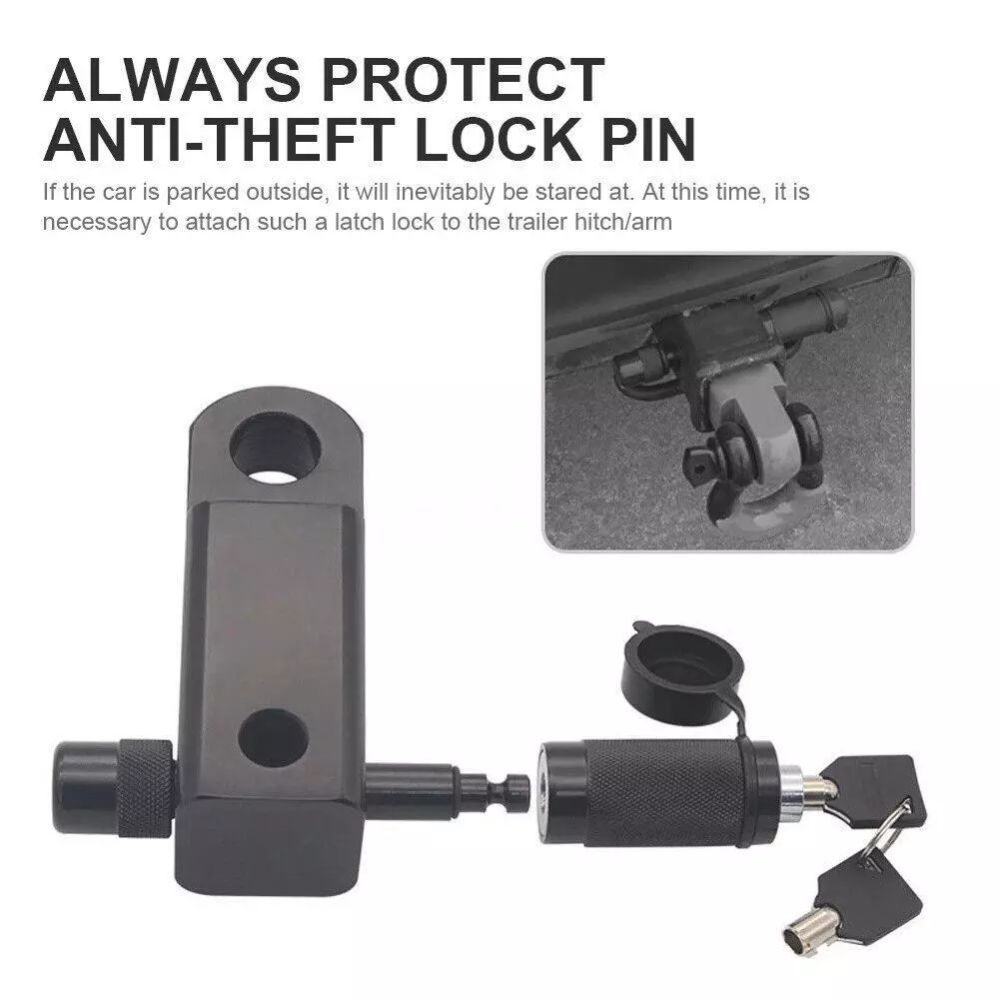 With 2 Keys Trailer Hitch Receiver Locking Pin 5/8 Inch Tow Hitch Lock Car Accessories