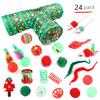 1 Set Christmas Cat Toys Cats Tunnel Rattle Ball Plush Mice Foldable 3-Way Tube Toy Interactive Play And Chew Toys for Indoor Cats And Kittens