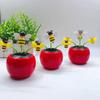 Solar Automatic Swing Sun Flower, Car Balcony Decoration, Bee Car Interior Decor