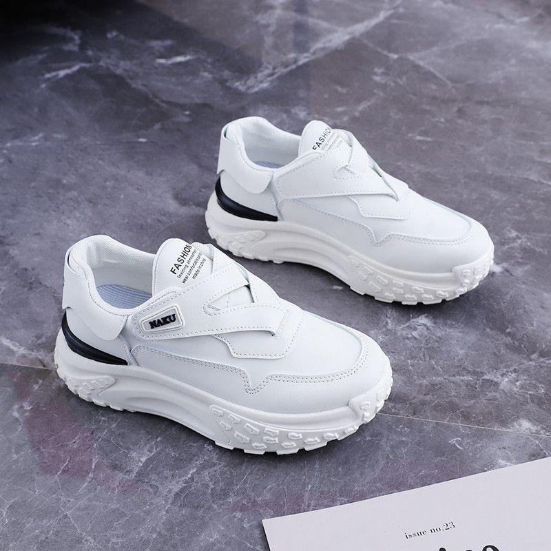 

Hot-selling 2024 spring new Korean version ins dad shoes female students platform sports heightening running casual shoes 40 білий