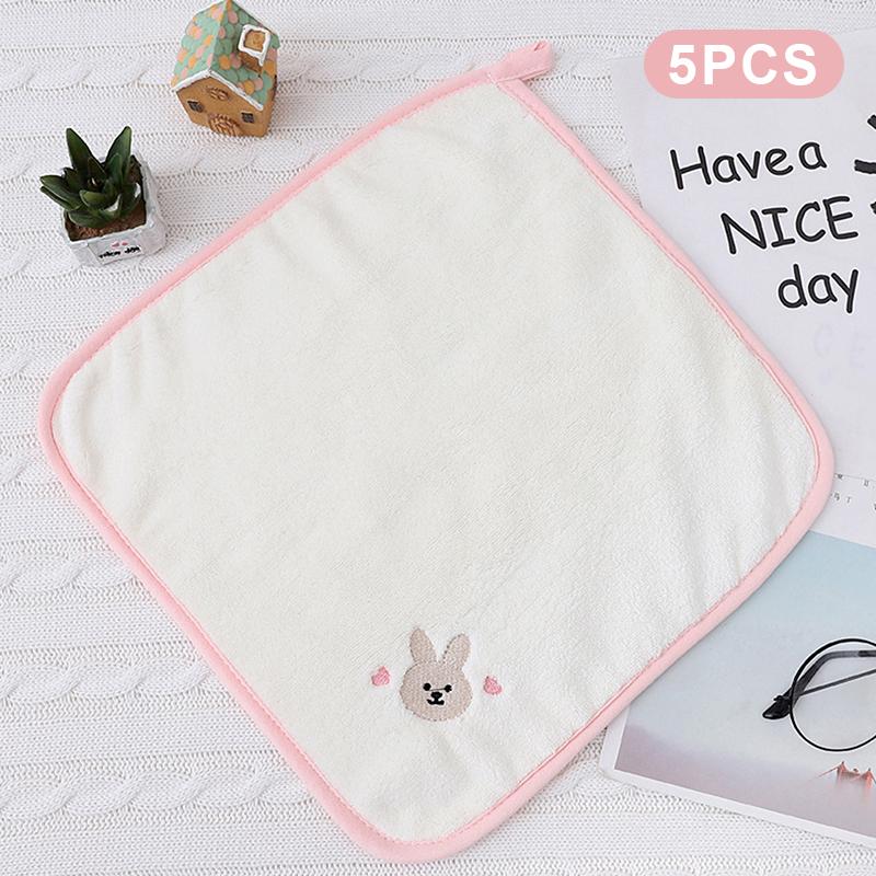 

Pattern Small Embroidered Animals Children S Towels Soft And Skin Friendly Coral Fleece Absorbent Baby Square Towels