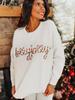 2025 Winter Women's Pullover: European & American Style, Round Neck, Letter Print, Loose Long Sleeve Sweater.