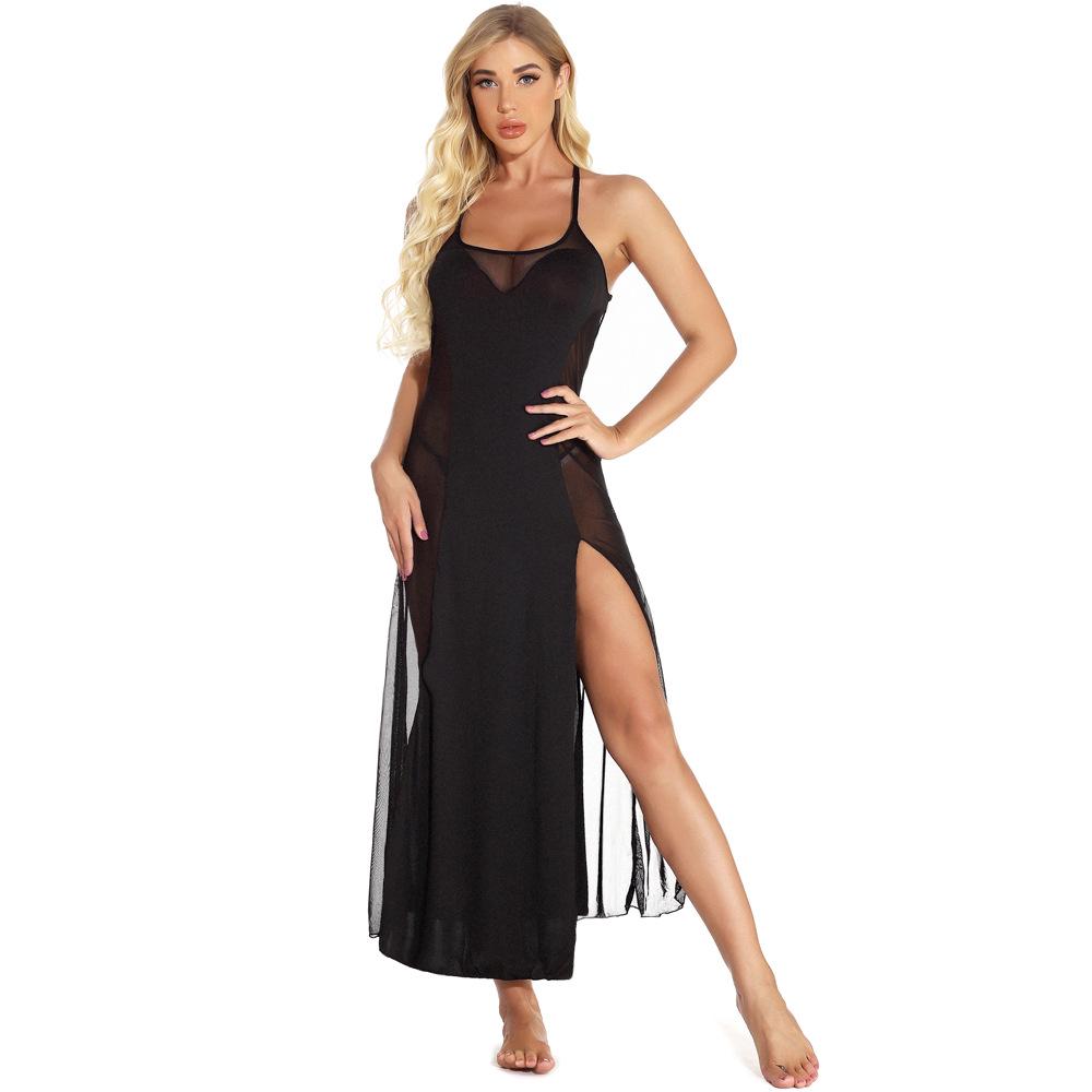 Large Sexy Backless Lingerie Long Skirt Nightdress