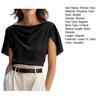 Women Tops Irregular Short Sleeve Regular Fit Shirt Pure Color Loose Fit Lightweight Shirt Work Parties Casual