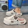Men's Half Slippers Summer Outdoor Non Slip Breathable Comfortable Casual Sandals Lightweight Fashion Soft Bottom Beach Muje