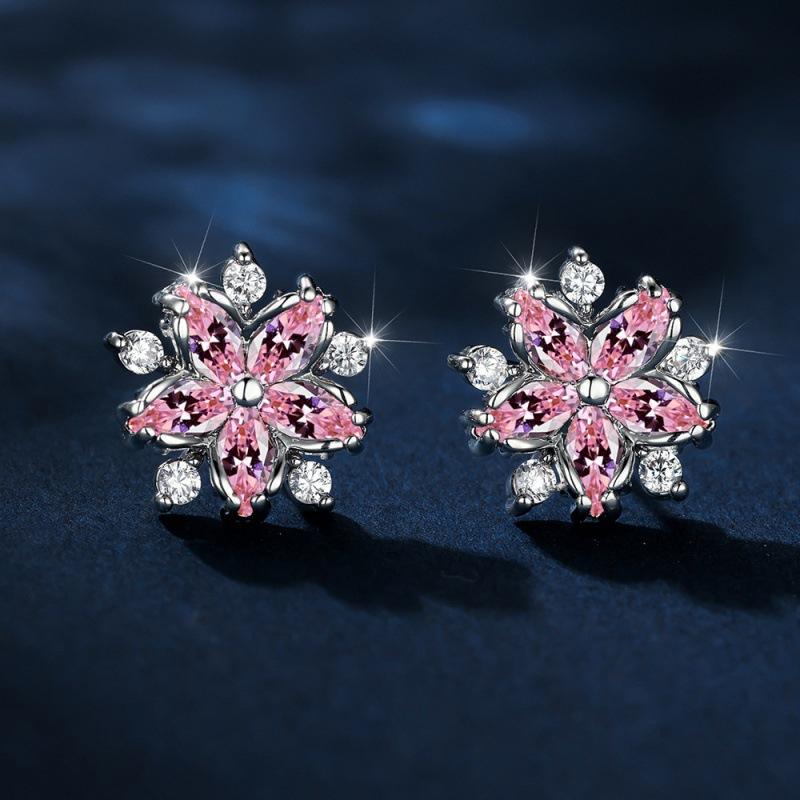 

Wish the sun flower good thing diamond flower stud earrings, monthly explosion