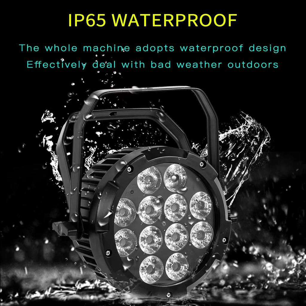 12x18w Battery Light 6in1 Battery LED Flat Par Wireless DMX Remote Control Lights For Outdoors Home Party Disco Wedding Show