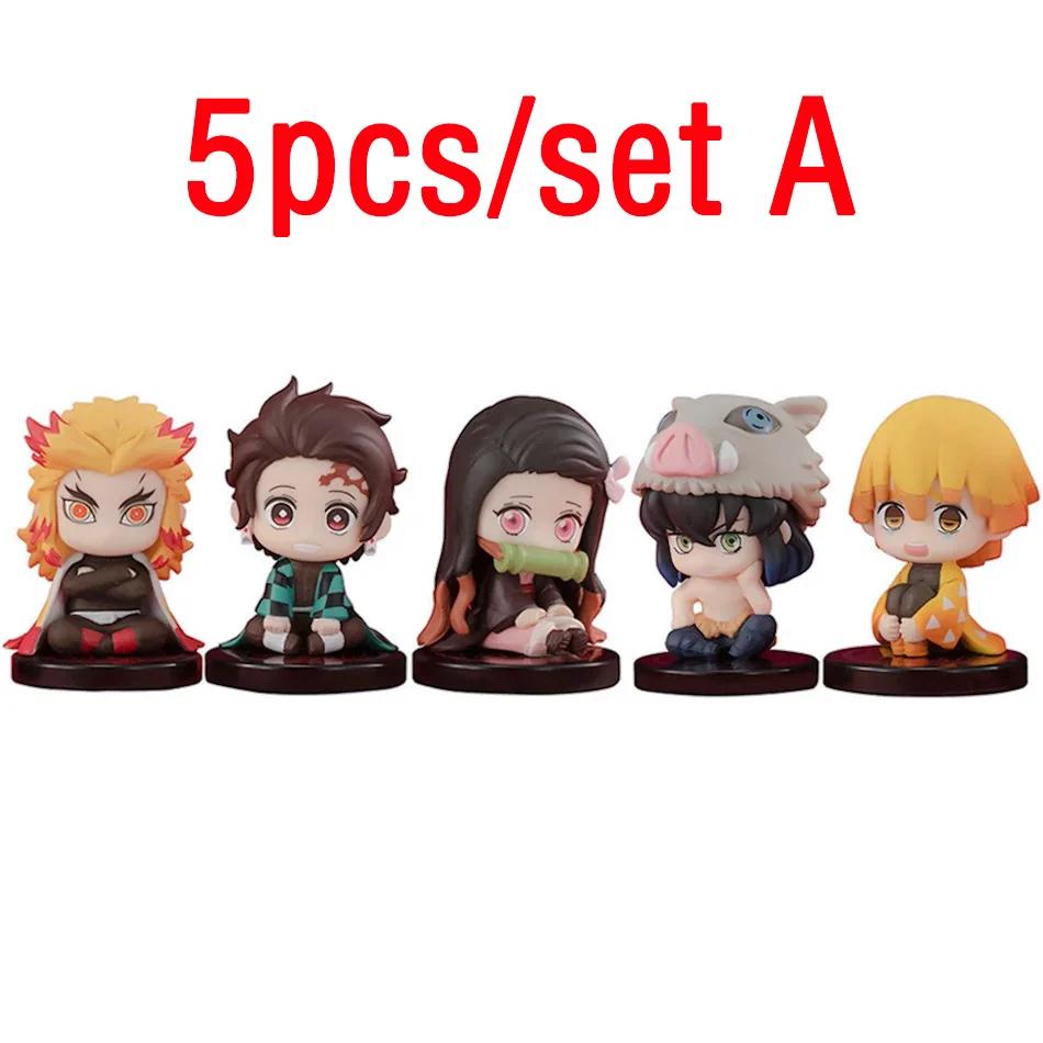 Mini Demon Slayer Character Figurine You Bean Charcoal Jiro Figurine Model Anime Peripheral Toys Decorations Ornaments