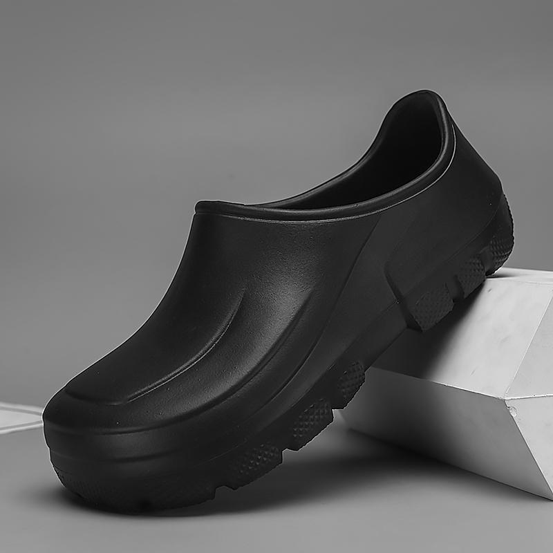 Men's Plus-size Casual Anti-slip and Oil-resistant Work Chef Shoes, Work Loafers, Rain Boots