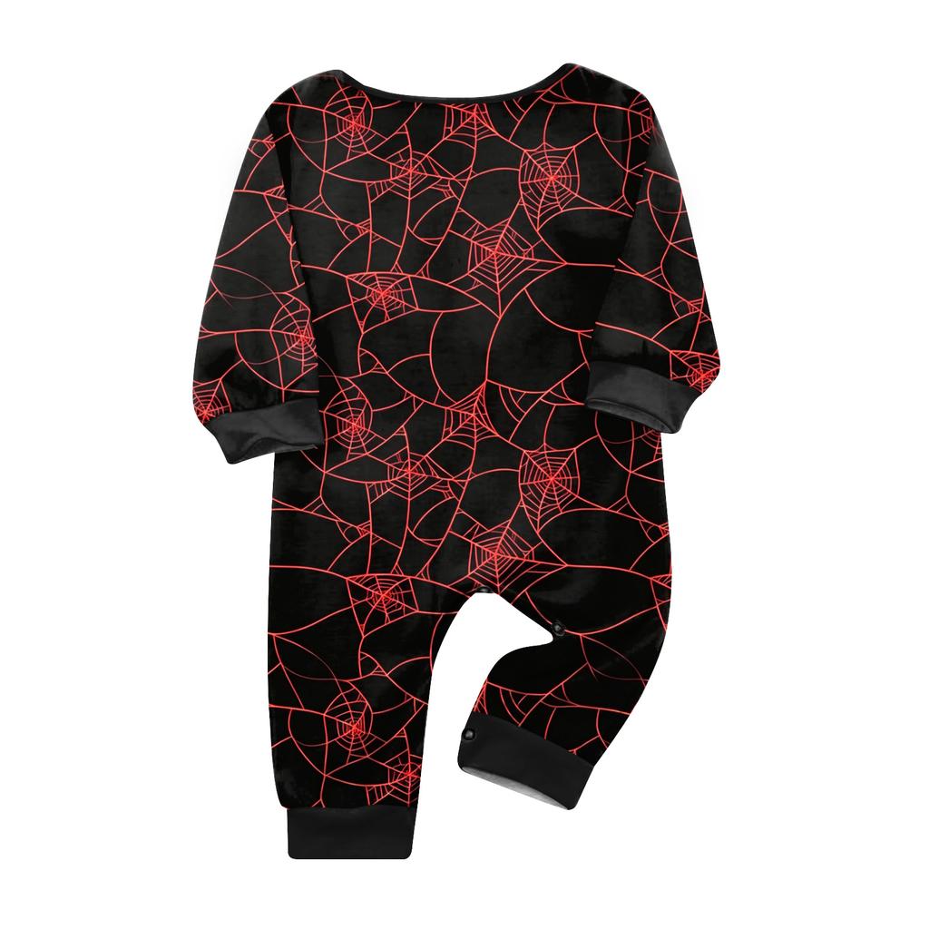 Family Matching Halloween Pajama Set Long Sleeve Print Top and Pants for Holiday Matching Outfits