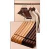 Wooden Hangers 5pcs Solid Wood Coat Hanger Heavy Duty, Smooth Finish High-Grade Wooden Clothes Hanger with Non Slip Pant Bar, 360° Swivel Hook