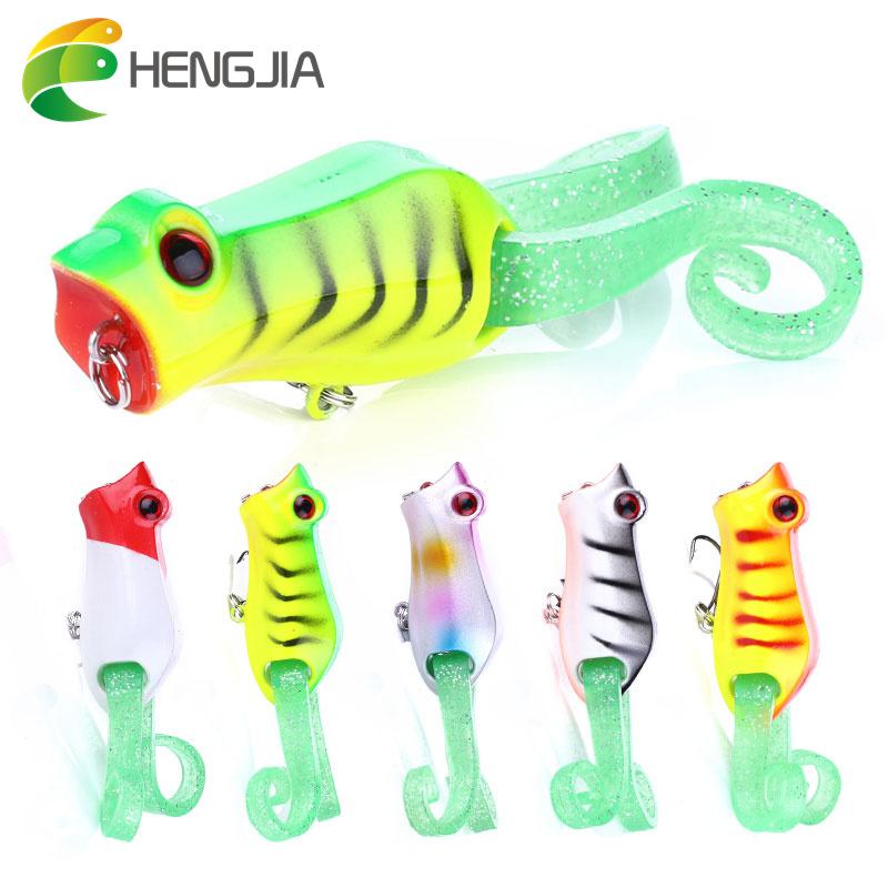 

1 шт. HENGJIA Topwater приманка-поппер, мягкая приманка-лягушка, воблер, рыболовные снасти