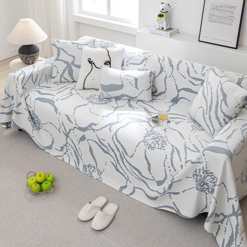Summer Sofa Covers Towel Green Blanket for Living Room Anti Scratch Couch Cover Cooling Chair Slipcover One Piece