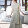 Girls' Chinese Style Evening Dress - Summer Cheongsam for Performances and Birthdays.
