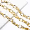14K Gold Plated Trendy Brass Oval Chains For DIY Jewelry Making Supplies, Handmade Jewelry Craft Findings Accessories