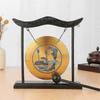 Mini Desktop Gong Table Wind Chime Percussion Instrument Cymbals Gongs with Mallet compatible with Home Decor H