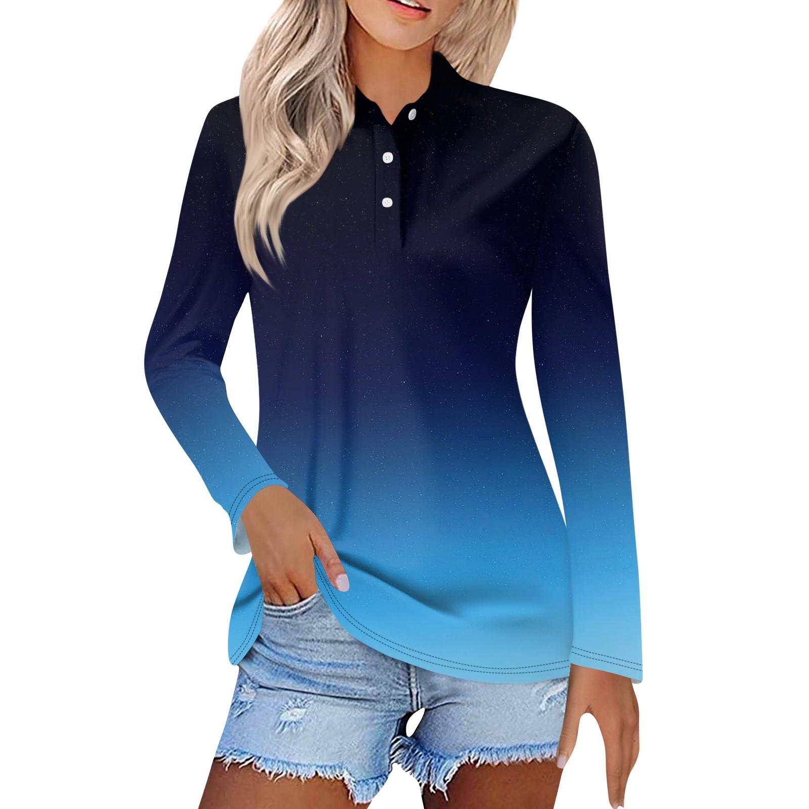 

Женская модная повседневная рубашка с отворотом и длинным рукавом с принтом, женские топы на пуговицах XXXL