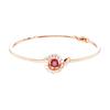 Swarovski Faux Crystal Bracelets Womens Rose Gold