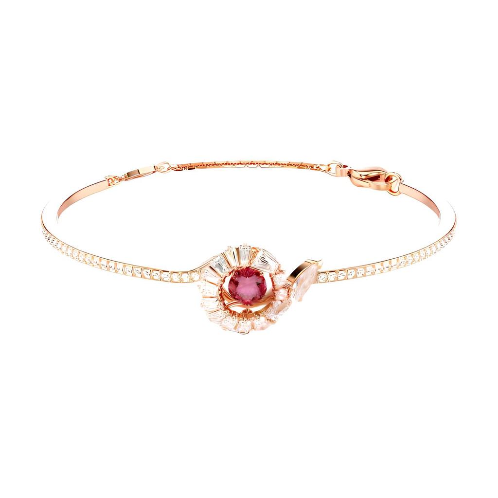 Swarovski Faux Crystal Bracelets Womens Rose Gold