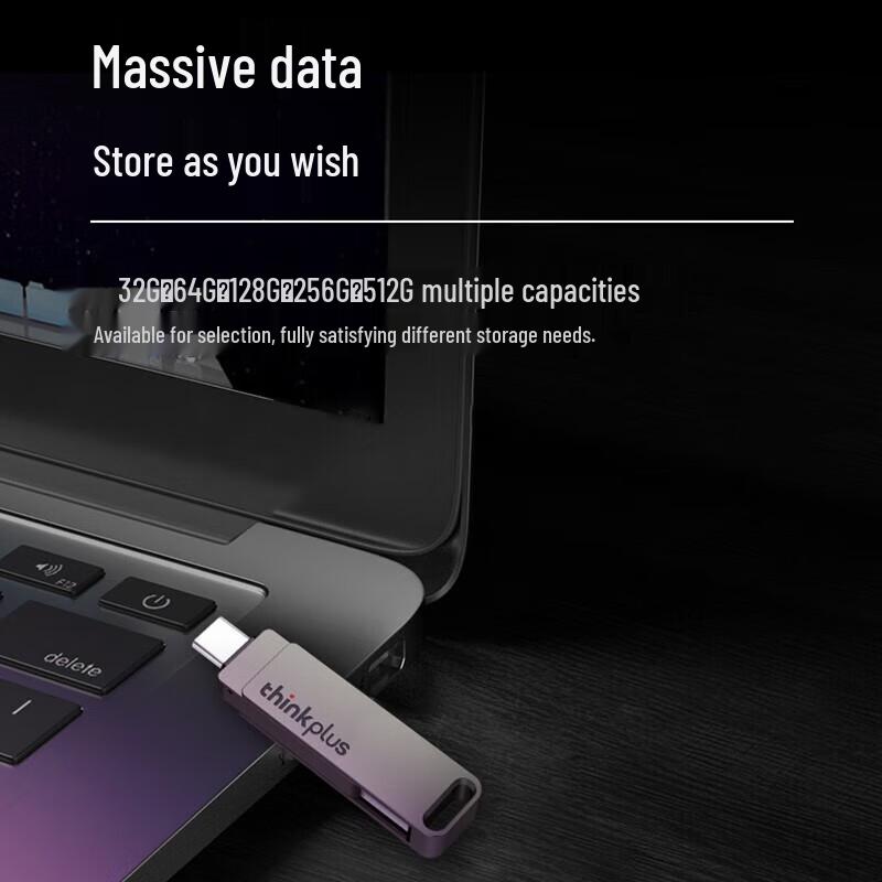 Lenovo ThinkPlus MU110 512GB Dual-Interface USB-C Flash Drive
