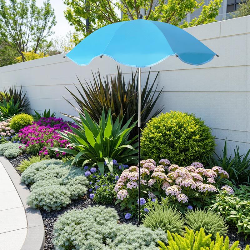 Regenschutz Garten Sonnenschirme mit Erdspieß 360 Grad Verstellbarer Gartenschirm Schatten Einfache Installation Groß