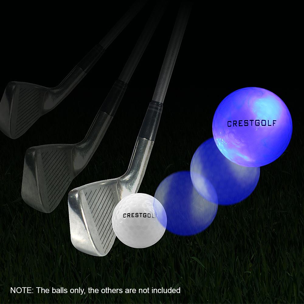 6 Adet LED Parlayan Golf Topu Gece LED Golf Topları Işıklı Golf Topları