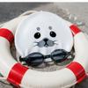 Ear Protection Silicone Swim Caps Animal Printed Seal Swim Hat Swimming Caps  Women Girls