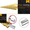 Step Drill Bit 32MM Metal Drills Spade Bit Staggered Step Drizzle Drill Stepped Metal Drill Bits HSS Titanium Coated Wood Tools