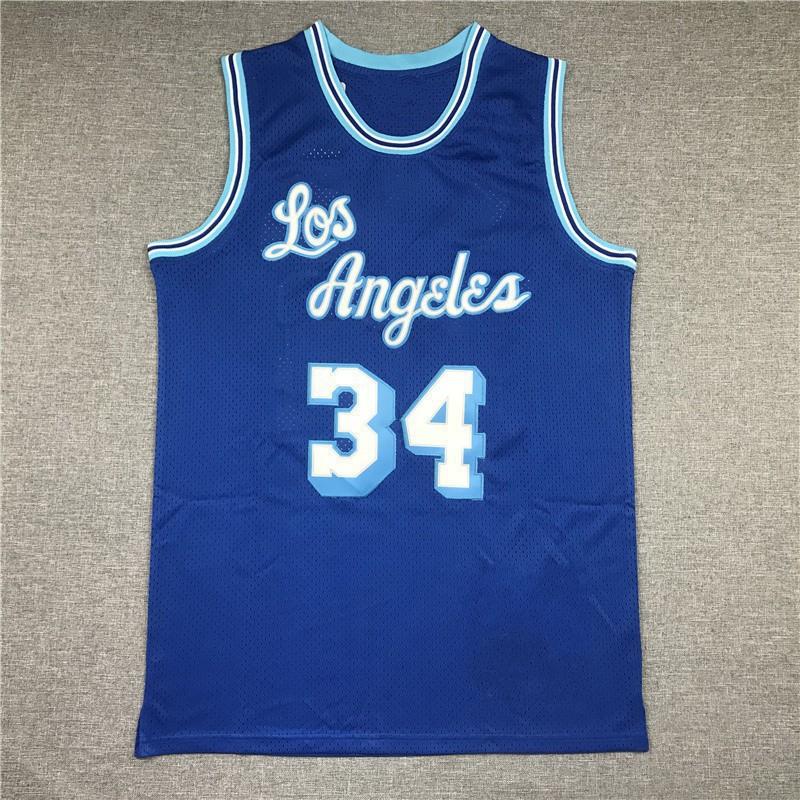 Dámský basketbalový dres Lakers NBA Shaquille O'Neal 34 Vyšívaný Sportovní oblečení Volný střih Závěsný na krku Dlouhý rukáv