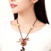 Unique Pull Cord Coffee Bean Bear Pendant On Adjustable Necklace With Retro Styles