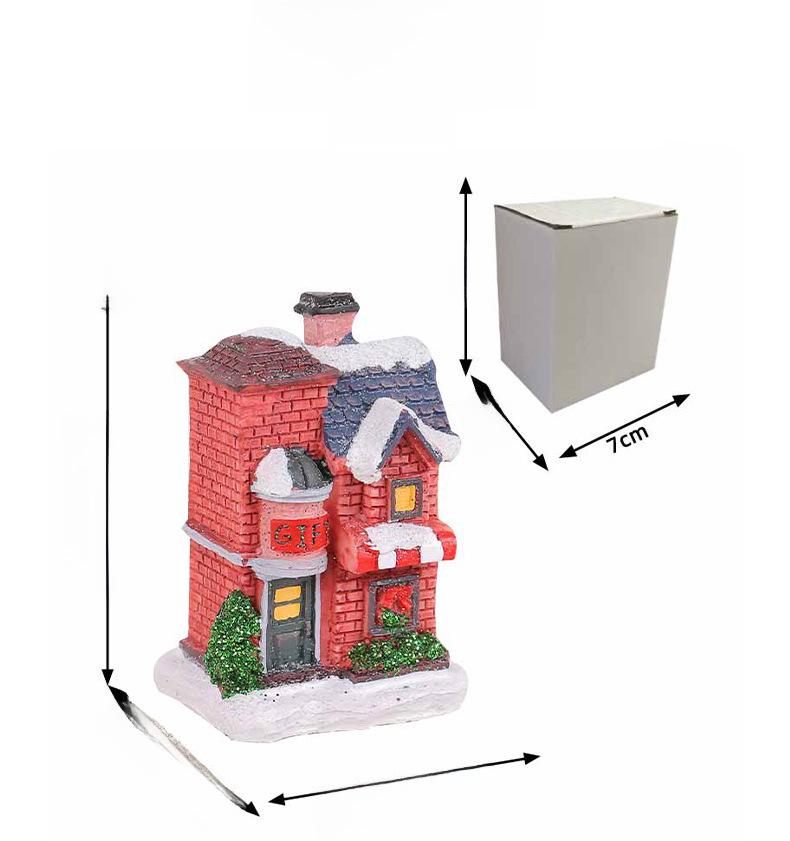 Port of Love Christmas Resin Cottage Luminous Table Ornaments