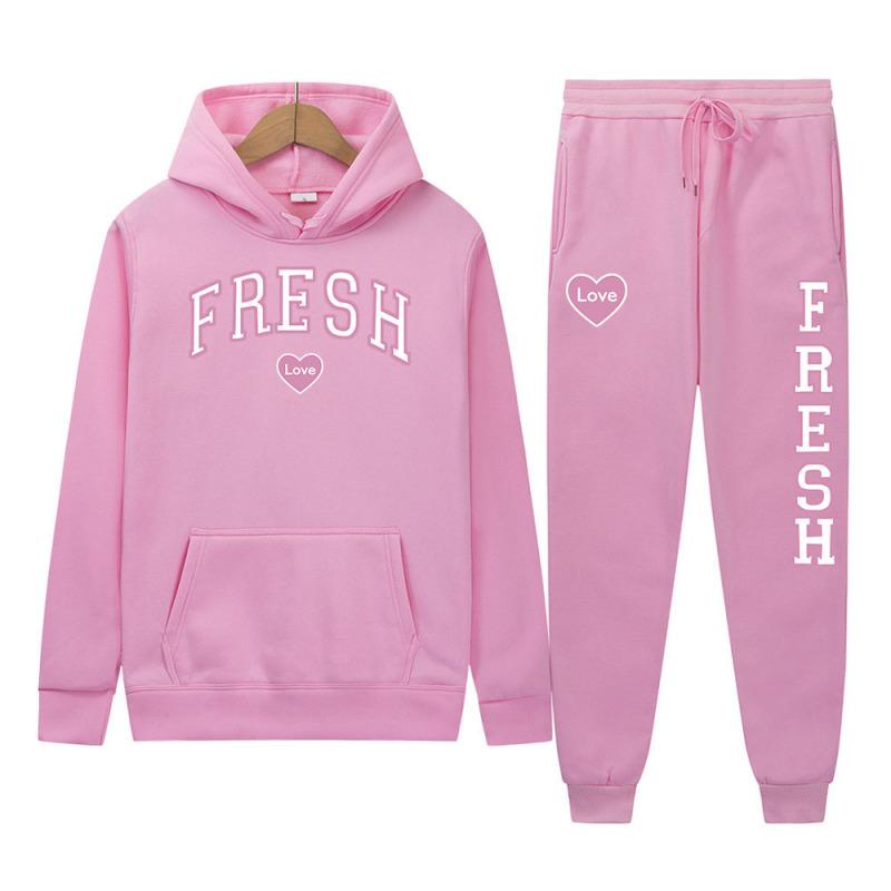 2023 Nový Y2K svetr Set Letter Love Print LOVE Print Street Hip Hop Mikina Set Pulovr Atletické oblečení Podzim/Zima Legíny Běžné Set Unisex