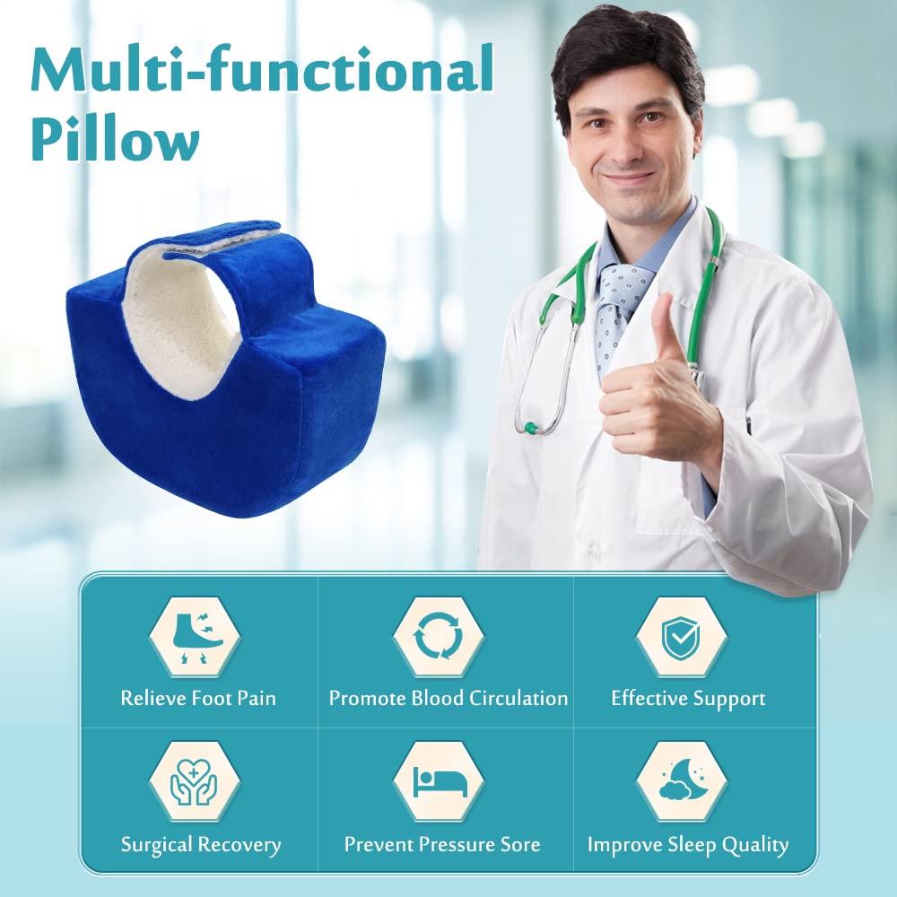 Foot Elevation Pillow Post Surgery Ankle Heel Protector for Pressure Sores Leg elevation Feet Pillow for Swelling Bed Sore Pressure Ulcer Cushion