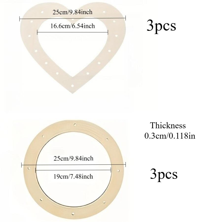 Unfinished Wooden Heart Round Wreath Base Blank Wood Wreath Frame DIY Floral Craft Supplies for Wedding Door Wall FarmhouseDecor