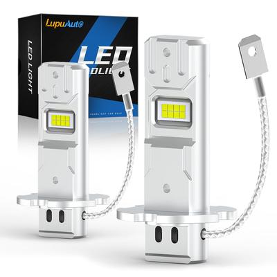 H3 LED-Lampe H3 Scheinwerferlampe, Kaltweiß 6500K 24000LM Helligkeit 1:1 Größe, Stecker