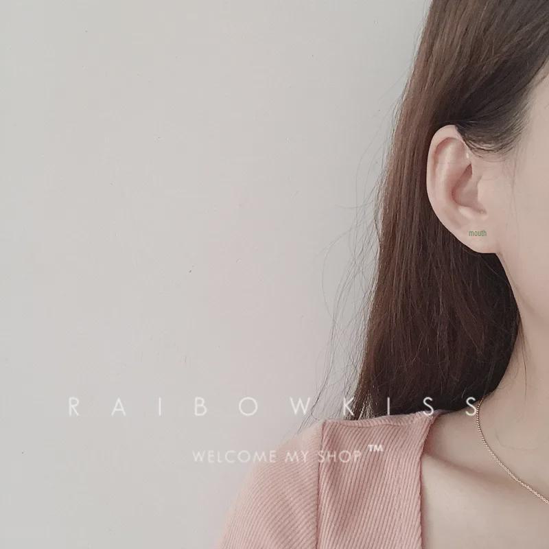 Petites Boucles d'Oreilles Puces Vertes avec Aiguille en Argent 925 pour Hommes & Femmes