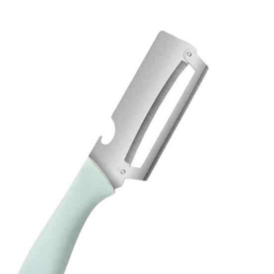 2 in 1 Vegetable Peeler And Bottle Opener, Stainless Steel Fruit Cutter for Sugarcane Potato, Multifunctional Kitchen Tool