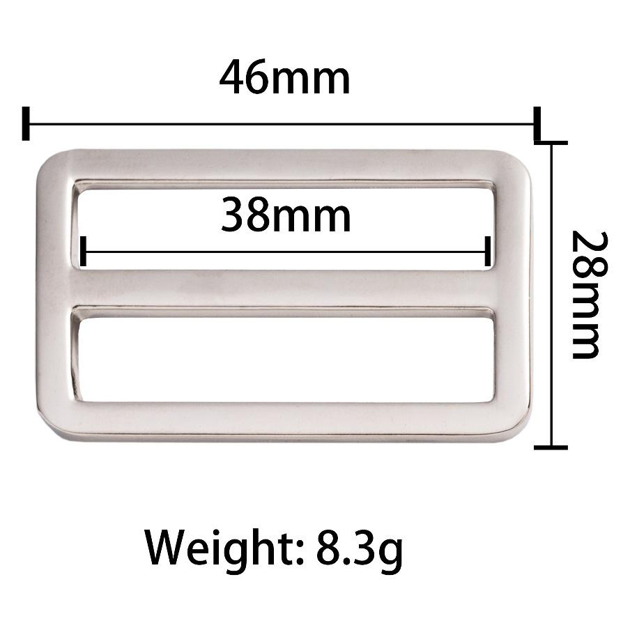 Zinc Alloy Flat Wire D-Ring Buckle for Bags and Luggage Strap Adjustment