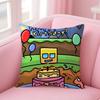 Anime Happy Cartoon Geometry Dash Video Game Pillow Case Anti-Dustmite Pillowcase Invisible Zipper Silky Short Plush Sofa Cushio