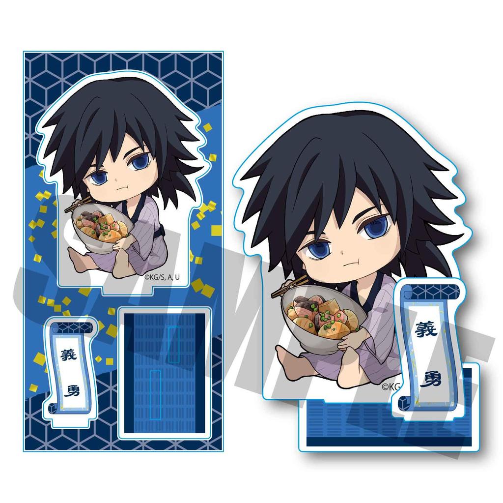Démon Kimetsu no Yaiba Giyu Tomioka a Gyugyutto Akrylová figurka 3. edice Zabiják (Losos Daikon)