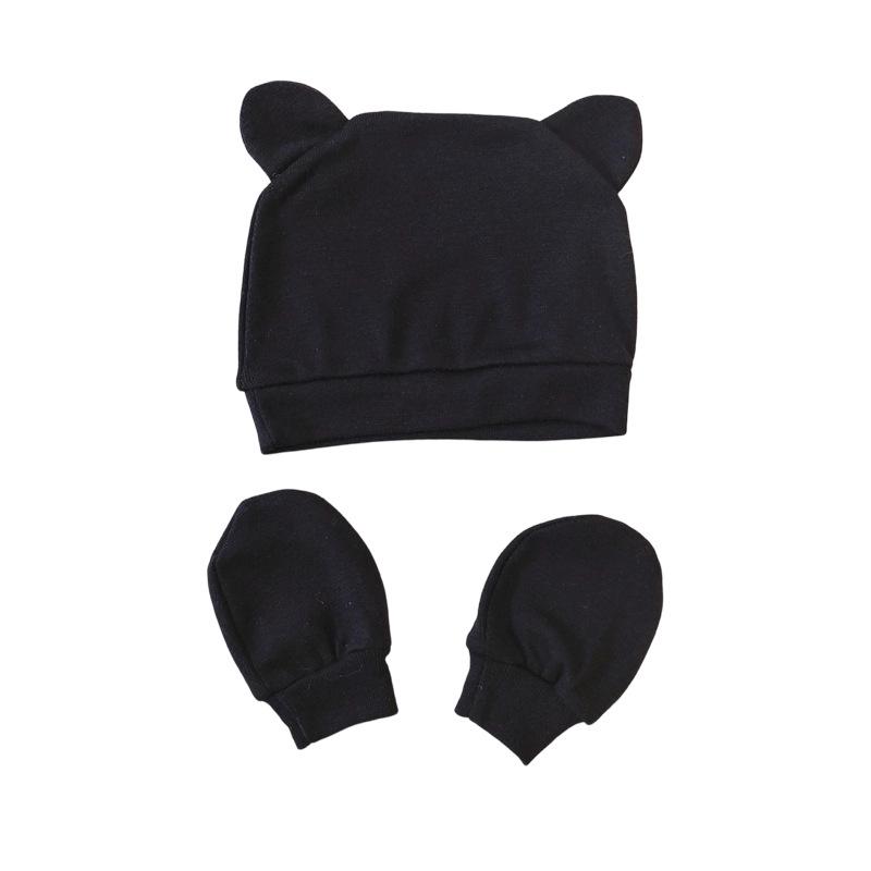 INS styl Dětská čepice a rukavičky proti poškrábání (0-6 měsíců)