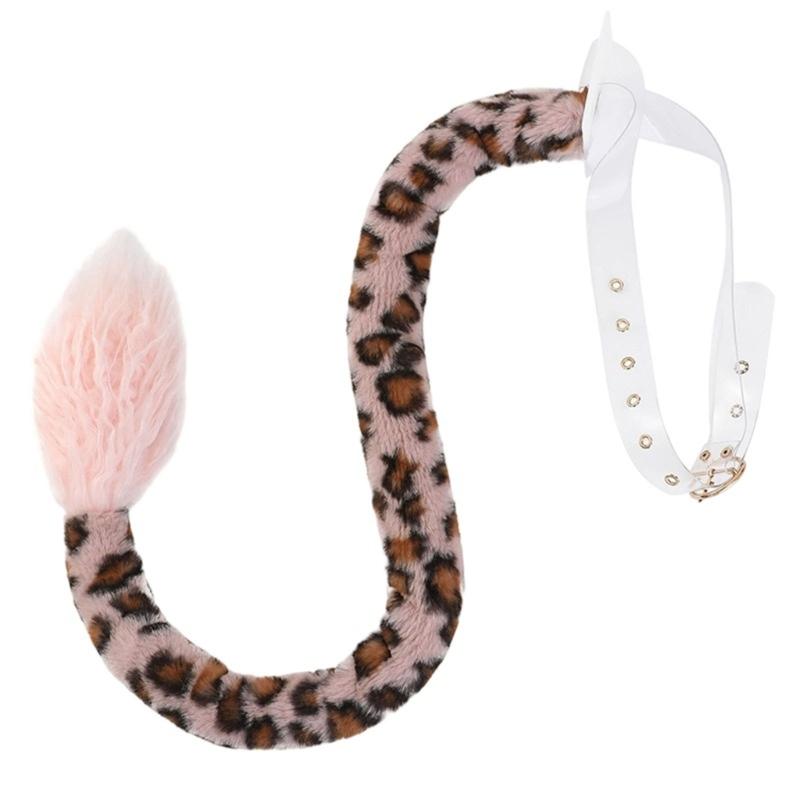 Faux Furs Foxes Costume Tail Adult/Teen Cosplay Halloween Christmas Party Costume Adjustable Cats Dog Wolf Leopards Tail