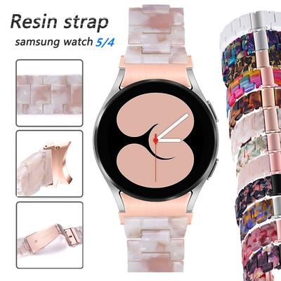 No Gaps Resin Strap for Samsung Galaxy Watch5 Pro 44mm 40mm/ Galaxy Watch 4 Classic 46mm 42mm Wrist Band Curved End Bracelet