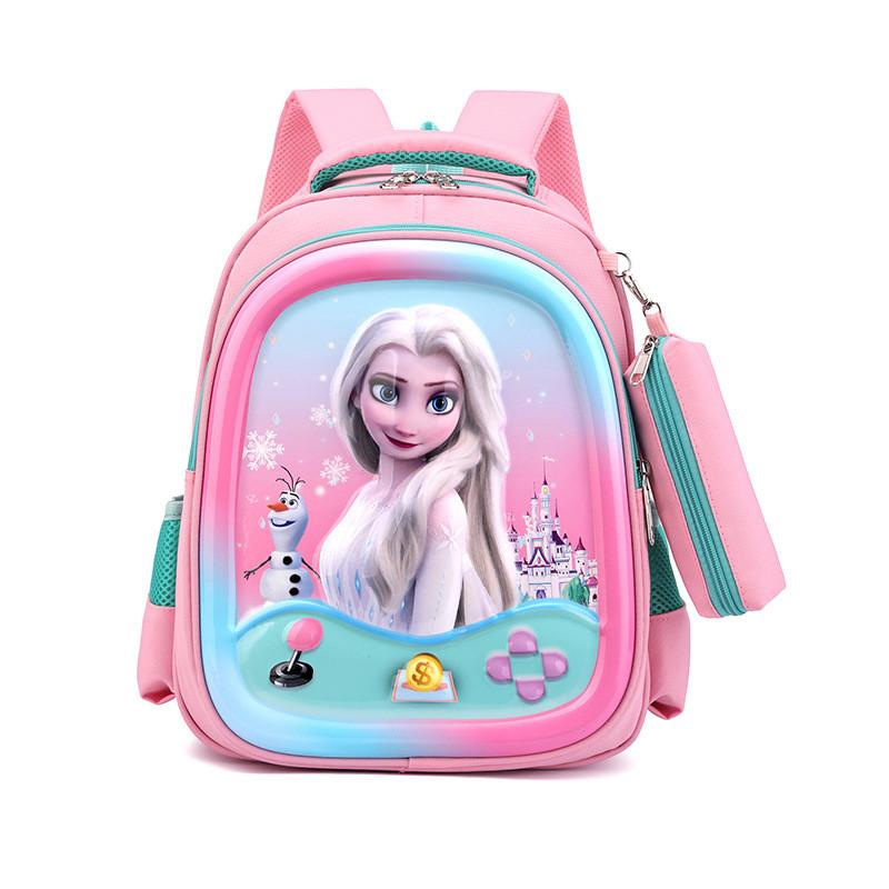 

Elsa Hello Kitty Sofia Kuromi Backpack Large Capacity Breathable Nylon School Bag For Boys And Girls Elsa