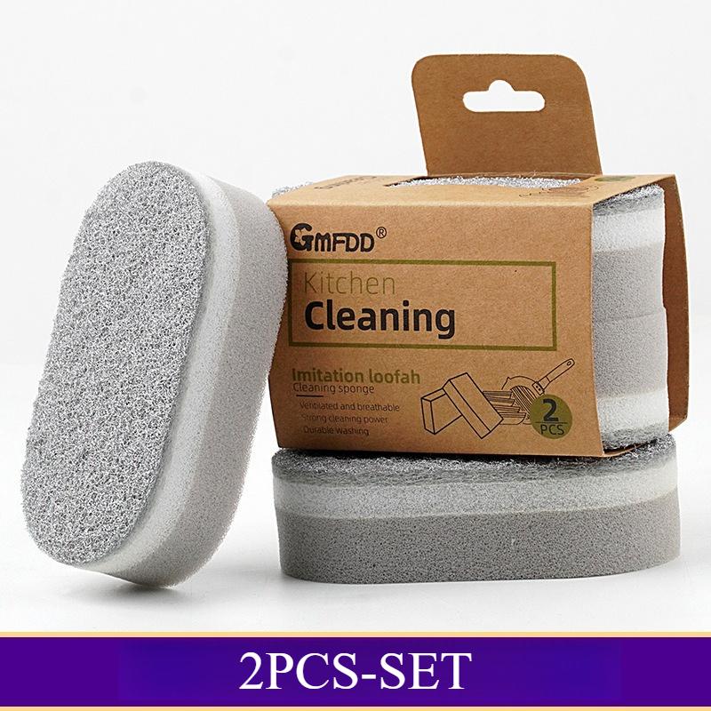 1/2/3/5PC Durable Three-Layers Dishwashing Sponge Decontamination Cleaning Dishwashing Towel Thick Magic Sponge Kitchen Supplies