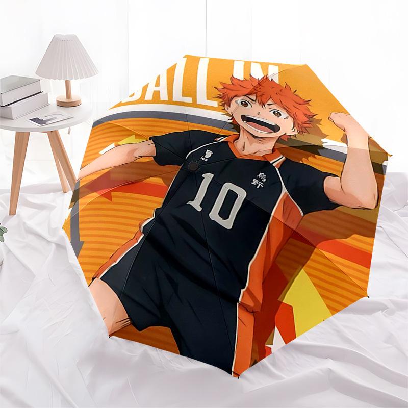 

1pc Haikyuu! Kuroo Tetsurou Automatic Folding Umbrella - Portable 3-Fold Design, 8-Bone Iron Frame Outdoor Umbrella, Perfect Gift for Fans, Travelers,